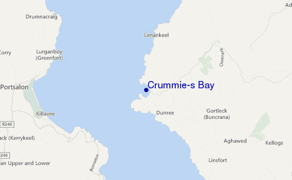 locatiekaart van Crummie's Bay