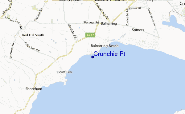 locatiekaart van Crunchie Pt
