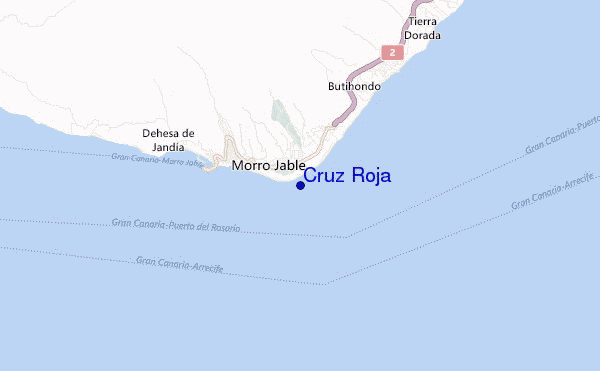 locatiekaart van Cruz Roja