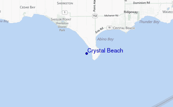 locatiekaart van Crystal Beach
