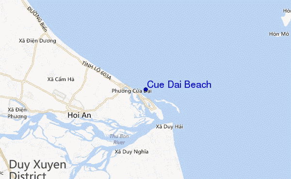 locatiekaart van Cue Dai Beach