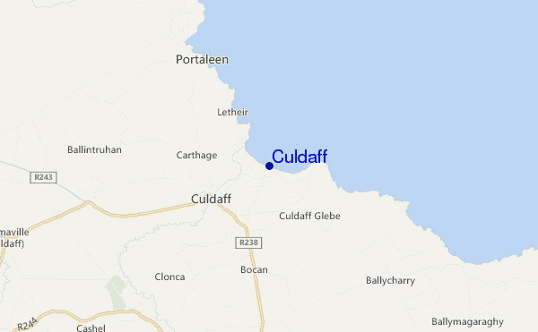 locatiekaart van Culdaff