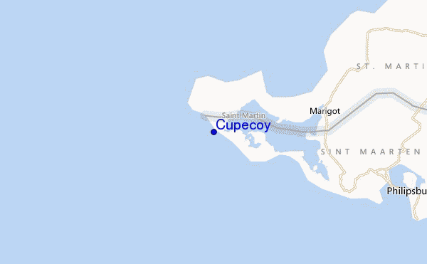 locatiekaart van Cupecoy