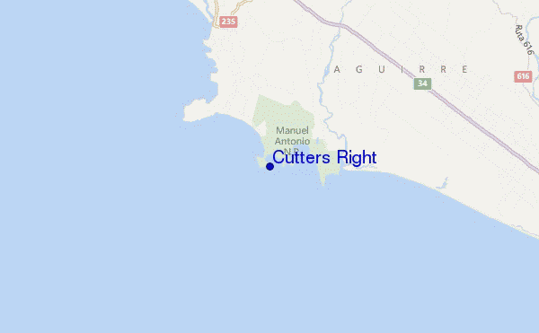 locatiekaart van Cutters Right