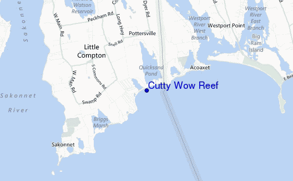 locatiekaart van Cutty Wow Reef