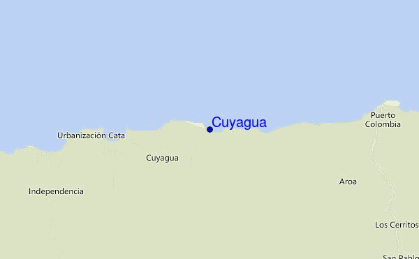 locatiekaart van Cuyagua