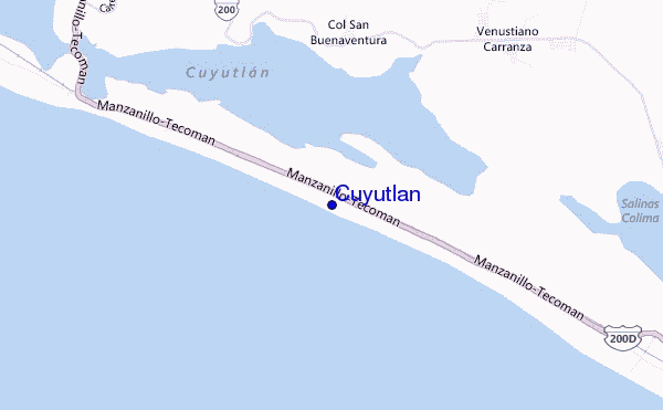 locatiekaart van Cuyutlan