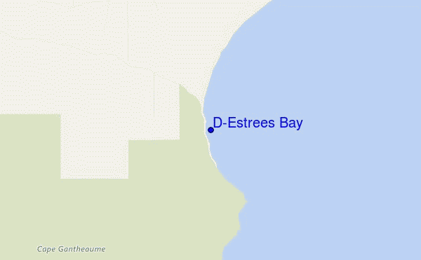 locatiekaart van D'Estrees Bay