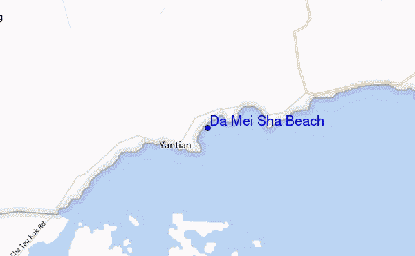 locatiekaart van Da Mei Sha Beach