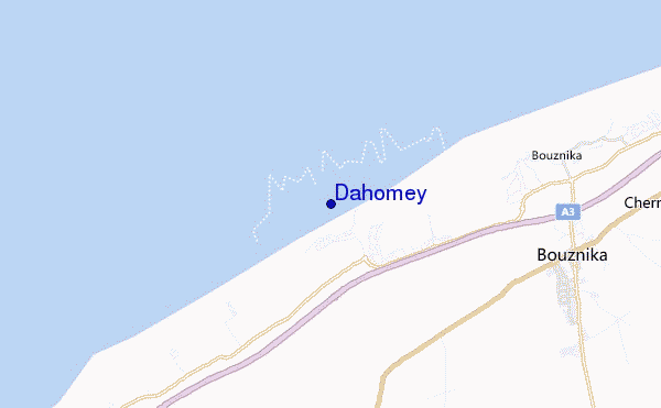 locatiekaart van Dahomey