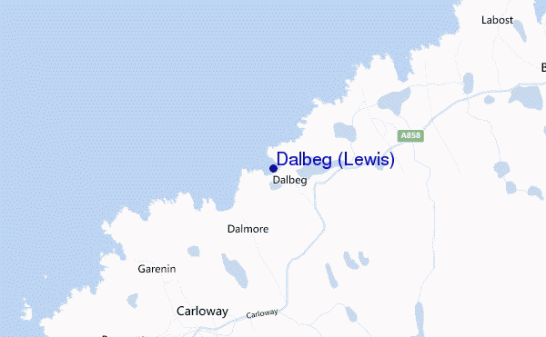 locatiekaart van Dalbeg (Lewis)