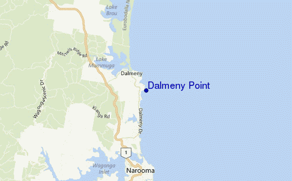 locatiekaart van Dalmeny Point