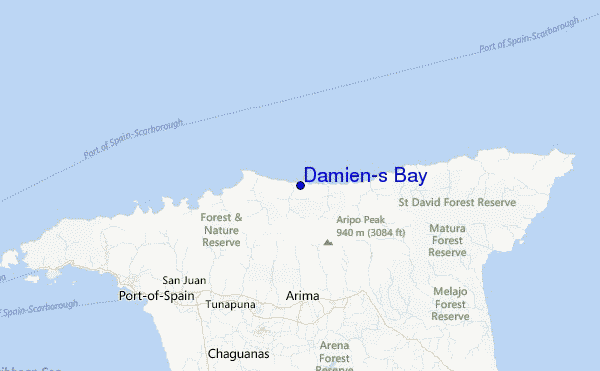 Damien's Bay Location Map