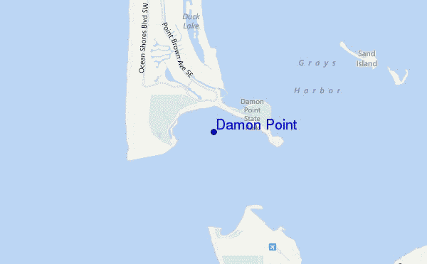 locatiekaart van Damon Point