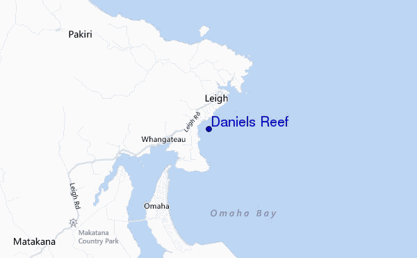 locatiekaart van Daniels Reef