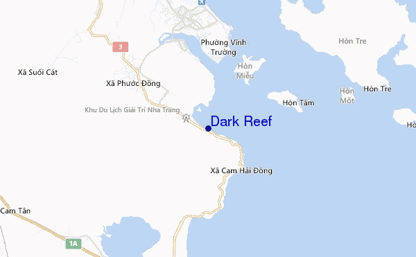 locatiekaart van Dark Reef