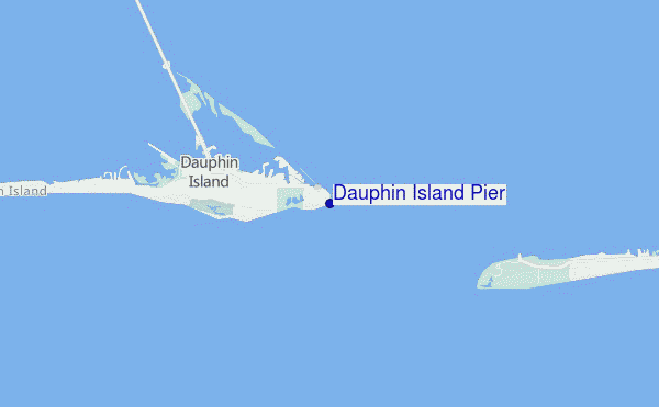 locatiekaart van Dauphin Island Pier