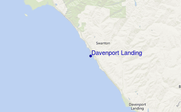 locatiekaart van Davenport Landing