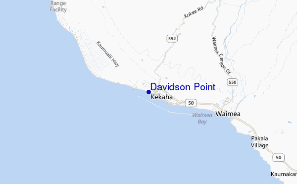 locatiekaart van Davidson Point