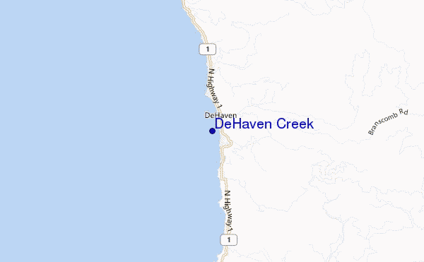 locatiekaart van De Haven Creek