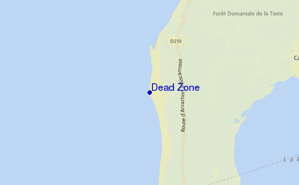 locatiekaart van Dead Zone