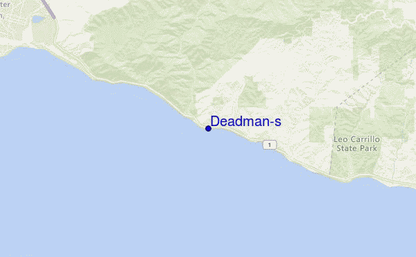 locatiekaart van Deadman's