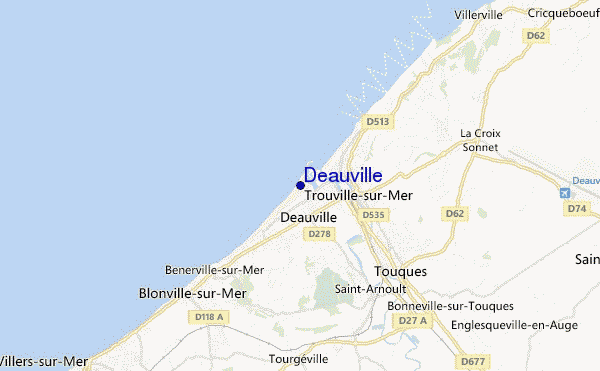 locatiekaart van Deauville