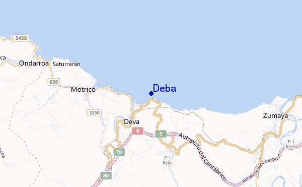 locatiekaart van Deba