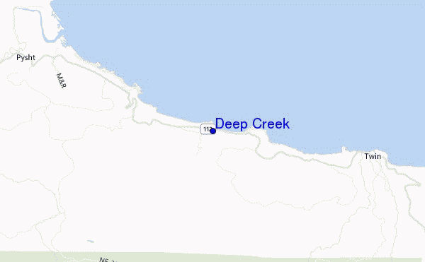 locatiekaart van Deep Creek