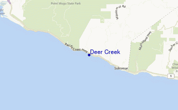 locatiekaart van Deer Creek