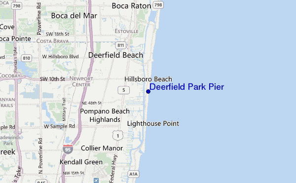 locatiekaart van Deerfield Park Pier