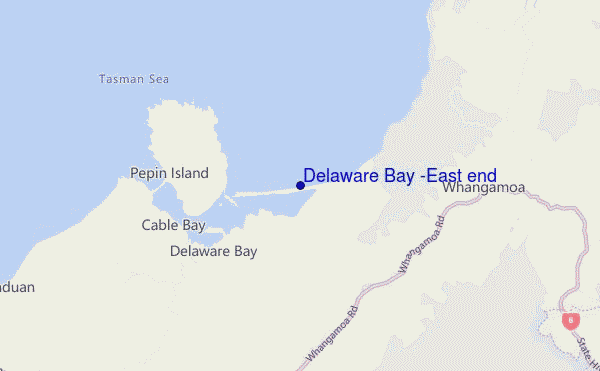 locatiekaart van Delaware Bay (East end)
