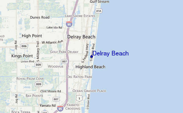locatiekaart van Delray Beach