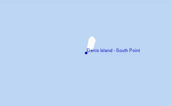 locatiekaart van Denis Island - South Point