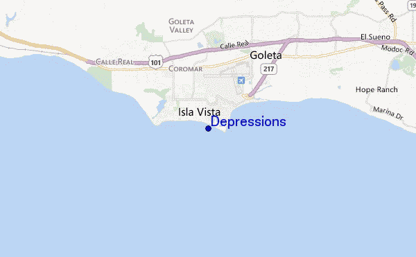 locatiekaart van Depressions