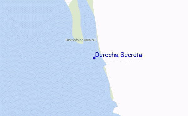 locatiekaart van Derecha Secreta