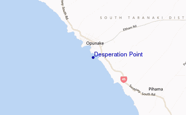 locatiekaart van Desperation Point