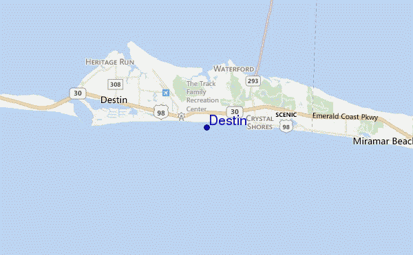 locatiekaart van Destin