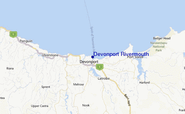 Devonport Rivermouth Location Map