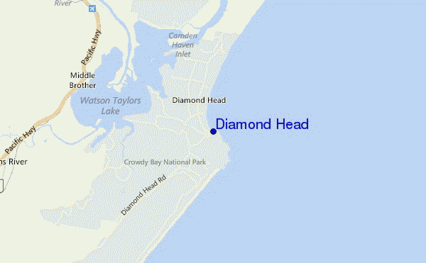 locatiekaart van Diamond Head