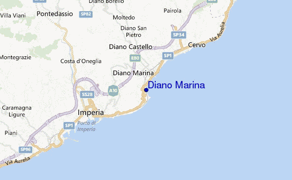 locatiekaart van Diano Marina