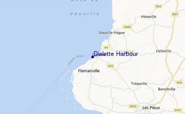locatiekaart van Dielette Harbour