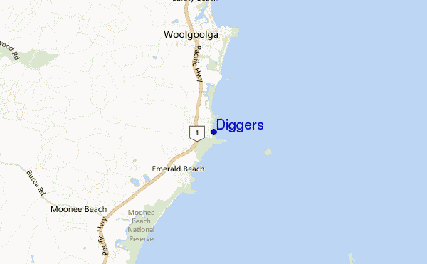 locatiekaart van Diggers