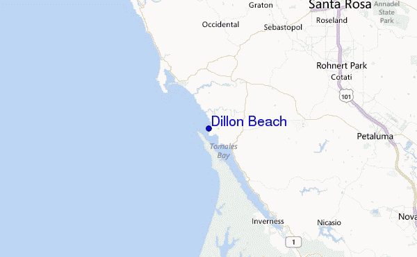 Dillon Beach Location Map