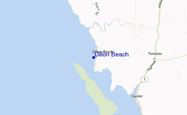 locatiekaart van Dillon Beach
