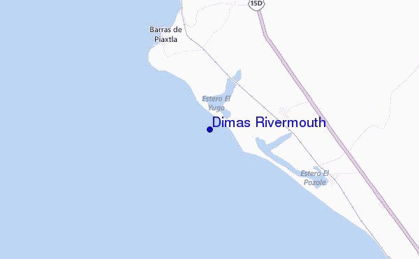locatiekaart van Dimas Rivermouth