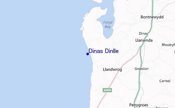 locatiekaart van Dinas Dinlle