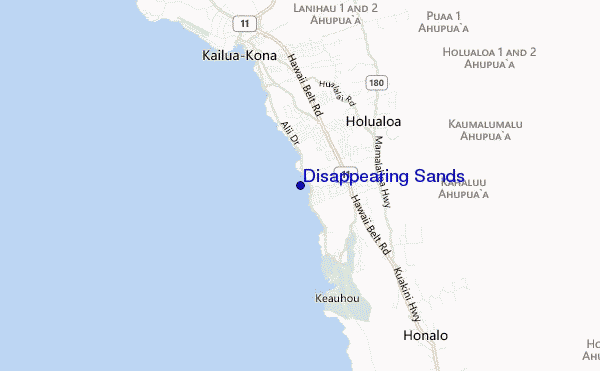 locatiekaart van Disappearing Sands
