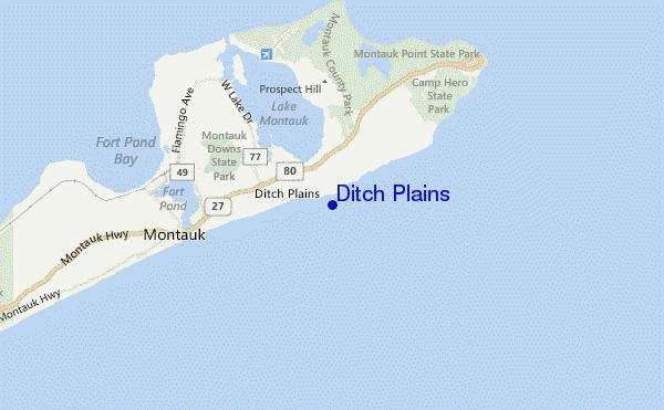 locatiekaart van Ditch Plains