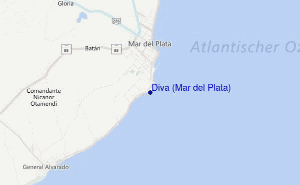 Diva (Mar del Plata) Location Map
